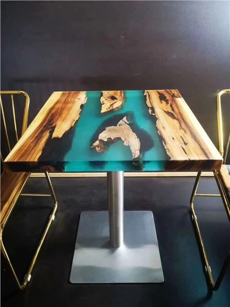 Ploča stola za kavu Resin Black Walnut Island