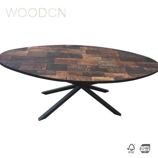 Walnut Wood Leather Dining Table Top