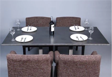 Metalna ploča stola od furnira za ured i restoran