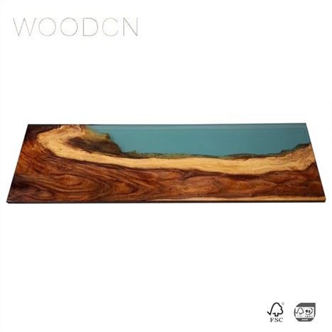 Ploča za čaj na plaži od smole od oraha